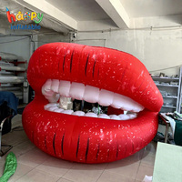 Ballon à lèvres gonflable géant rouge DIY pour la promotion de marques cosmétiques, défilé de mode, décoration de scène