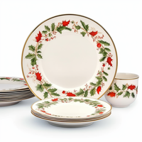 Noël design original assiette en céramique vaisselle restaurant décoration de la maison assiette occidentale cadeau de vacances assiette en porcelaine