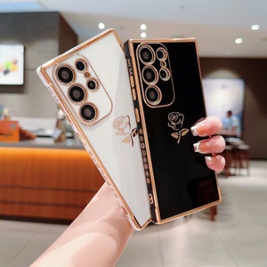 Fundas para Celular con Diseño de Flores Electrochapadas para <span class=keywords><strong>Samsung</strong></span> S23 <span class=keywords><strong>FE</strong></span>/Ultra, Funda Protectora de TPU Suave para iPhone - Product Image 3