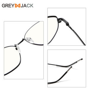 Montures de lunettes de vue unisexes œil de chat en acier inoxydable, monture complète, protection anti-lumière bleue, lentilles AC 66020OP - Product Image 4