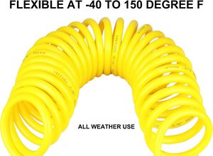 10FT PU шланг для подачи воздуха 1/<span class=keywords><strong>4</strong></span> "ID | 1/<span class=keywords><strong>4</strong></span>" промышленный быстрый соединитель и штекер + ограничитель изгиба | Анти-изгиб желтый - Product Image 2