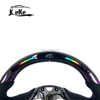 Volant en fibre de carbone avec fragments LED violets pour Infiniti Q50 Q60 QX50 QX55, personnalisable