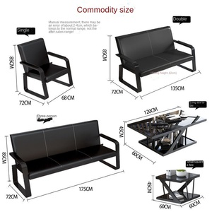 Bộ <span class=keywords><strong>sofa</strong></span> văn phòng mô-đun hiện đại đơn giản với Bàn cà phê cho văn phòng tại nhà khách sạn ăn uống sử dụng ba người - Product Image 4