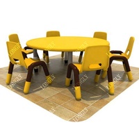 Ensemble de tables et de chaises de lecture pour enfants modernes, rondes, en plastique et en métal, durables, pour l'école, la chambre à coucher, la salle de bain, l'extérieur