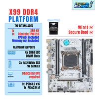 NOUVELLE carte mère de bureau X99-K9 blanche avec TPM 2.0 dédié, LGA 2011-3, prend en charge Intel Xeon, 4x DDR4 RAM, 2x M.2 NVMe, carte mère X99