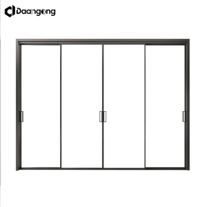 <span class=keywords><strong>Puerta</strong></span> Corredera de Vidrio con Marco de Aluminio, Doble Acristalamiento Templado con Kit de Rieles para Patio, Balcón, Villa, Tamaño Personalizado - Product Image 3