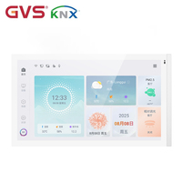 Panneau tactile intelligent GVS KNX sécurisé S13 avec PoE 48V, 240 canaux KNX, écran IPS 1280x800 pour le contrôle des bâtiments commerciaux