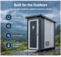 Toilettes mobiles portables certifiées CE, panneau sandwich, 1 poste, sanitaires temporaires extérieurs, relocalisation facile pour chantier de construction