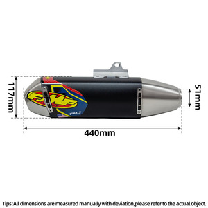Scarico Universale per Moto 51mm Kit Silenziatore FMF per CRF150F CRF250F EXC WR450 YZ250F KX250 - Product Image 3