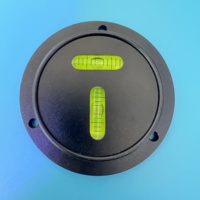 Niveau à bulle REALMAX T-type XY à double axe, instrument de mesure de niveau, indicateur de nivellement, niveau à bulle en verre haut de gamme rond de 75 mm