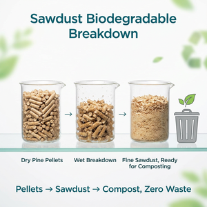 <span class=keywords><strong>Arena</strong></span> para <span class=keywords><strong>Gatos</strong></span> de Madera de Pino Pura 100% Natural Sin Aditivos Biodegradable y Desechable por el Inodoro 5kg Recurso Renovable Ecológico - Product Image 4