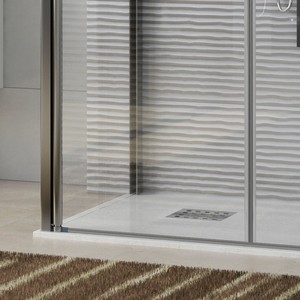 Kamalu K3-SALOON Box Doccia a Tre Lati con Doppia Apertura 80x95x80 Modello Moderno Senza Telaio in Alluminio Inox Vetro Temperato 10mm - Product Image 3