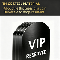 Support de code QR personnalisé en acier inoxydable, plaque d'affichage de paiement moderne pour table de restaurant