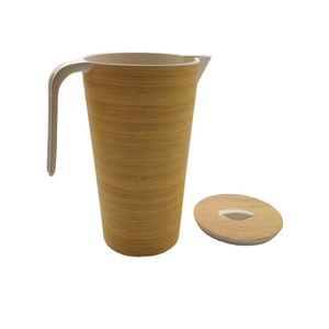 Sinh Thái Thân Thiện Tái Sử Dụng Nước Ép Tự Nhiên Trà Mạnh Mẽ Melamine Phục Vụ Bình Tre Với Nắp - Product Image 1