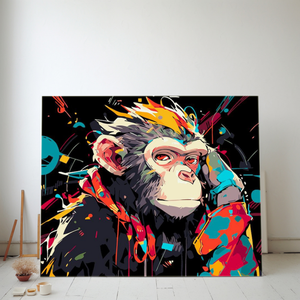 <span class=keywords><strong>Peinture</strong></span> <span class=keywords><strong>abstraite</strong></span> Graffiti, kit de <span class=keywords><strong>peinture</strong></span> par numéros DIY pour adultes, série de dessins animés de singes, <span class=keywords><strong>peinture</strong></span> <span class=keywords><strong>acrylique</strong></span> pour la décoration murale de la maison - Product Image 6
