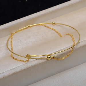 S925 <b>Silver</b> 1mm Wire Double-Layer Adjustable DIY Accessories Trendy <b>Pearl</b> <b>Bracelets</b> & Bangles 4459 - Product Image 3