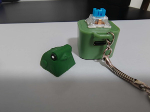 Xu hướng mới có thể sạc lại croak ếch Mặt dây chuyền Keychain âm thanh ánh sáng chức năng tùy chỉnh nhựa Keycaps Đồ chơi trục Tester Keychain - Product Image 5