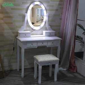 Wayon Children's MDF Vanity Set with Mirror &amp; <strong>Stool</strong>, <strong>Pink</strong> Fairy-Themed Makeup Table for Little Princess Bedroom - Product Image 5