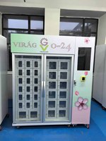 24 jam mesin penjual bunga segar tanpa awak mesin penjual kulkas suhu otomatis untuk dijual