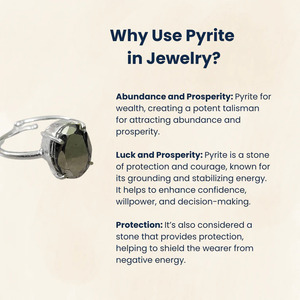 Pyrite Gemstone <b>Adjustable</b> <b>Ring</b> for Men, Certified, Energize Your Success & Wealth - Product Image 4
