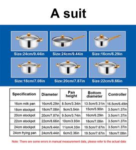 Lovfe Best Selling 12 Pcs Classic Tri-Ply Acero inoxidable Ecológico Lavavajillas Seguro No tóxico Juego de utensilios de cocina - Product Image 6