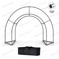 Arche triangulaire 3D en tissu tendu avec structure en aluminium pour événements sportifs en plein air, portique d'entrée, publicité et équipement de salon professionnel
