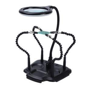 Lasreparatie Vergrootglas Flexibele Armen Led-Lampen Met Hoge Helderheid Solderen Helpende Hand Met Led Vergrootglas - Product Image 1