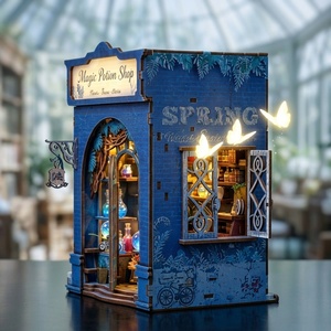 Kit de Bricolage Hamaileon : Miniature Magique de Magasin de Potions avec LED, Puzzle 3D en Bois, Maison de Poupées Fantastique, Insert de Bibliothèque, Cadeau/Artisanat - Product Image 4