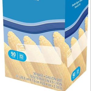Bolsas Desechables de PE con Cierre Zip y Válvula para Sándwiches, Uso en Supermercados, Tecnología Deslizante para Super Congeladores, Almacenamiento de Almuerzos, Snacks y Verduras - Product Image 1