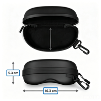Étui de rangement rigide en EVA pour lunettes de soleil, étanche, portable, avec fermeture éclair, pour le sport, les voyages et la randonnée (vente en gros)