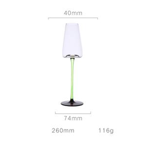 結婚式のためのカスタムファッション北欧ヴィンテージパーソナライズされたグリーンクリエイティブ白ワイングラス - Product Image 6