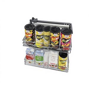 Panier coulissant moderne et simple pour armoire de <span class=keywords><strong>cuisine</strong></span>, double couche, grande capacité, étagère de rangement - Product Image 1