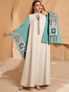 <span class=keywords><strong>Robe</strong></span> de soirée islamique de style modeste pour l'Aïd 2026, <span class=keywords><strong>robe</strong></span> de fête à fleurs, abaya kaftan à manches larges, paillettes, abaya Dubaï, <span class=keywords><strong>robe</strong></span> musulmane - Product Image 3