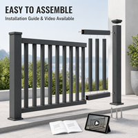 Panneaux de clôture en aluminium modernes, sur mesure, anti-rouille, avec revêtement en poudre, pour la vie privée, pour villa, jardin arrière-cour