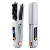 Lisseur de cheveux sans fil, fer à lisser portable, mini lisseur sans fil, boucleur 2 en 1 pour lisser et boucler