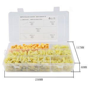 Kit de Terminales de Desconexión Rápida Iqhui Amarillo, 300 Piezas AWG12-10, Caja de Plástico, Material de PC de 1 Núcleo - Product Image 2