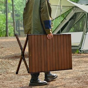 Mesa de Cocina Plegable Portátil de Aluminio para Camping, 120x60cm, Mesa de Picnic para Pesca - Product Image 5