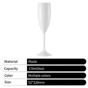 Copa de Vino Rosa Irrompible de Alta Calidad, Logotipo Personalizado, Plástico PP, Flauta de Champán Blanca o Transparente - Product Image 2