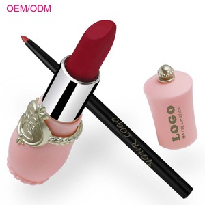 Juego de pintalabios OCHAIN al por mayor, lápiz labial impermeable mate personalizado con etiqueta privada y juego de delineador de labios vegano - Product Image 1