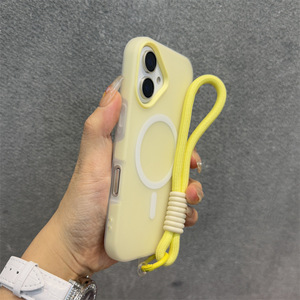 <span class=keywords><strong>Cover</strong></span> con Laccetto Effetto Gelatina Due-in-uno per iPhone 17 Pro Max Opaca Magnetica con Laccetto per iPhone 16 15 - Product Image 2