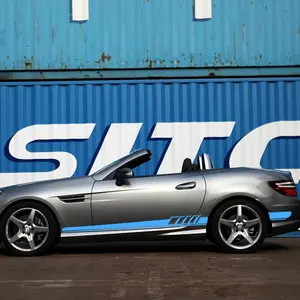 奔驰SLK R170 R171 R172 SLK55 AMG SLK200 250配件2 pcs车门侧条纹裙贴纸乙烯基贴花 - Product Image 3