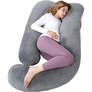 Usine OEM <span class=keywords><strong>pas</strong></span> <span class=keywords><strong>cher</strong></span> 60 pouces Extra Large <span class=keywords><strong>oreiller</strong></span> <span class=keywords><strong>de</strong></span> soutien <span class=keywords><strong>de</strong></span> sommeil <span class=keywords><strong>de</strong></span> <span class=keywords><strong>grossesse</strong></span> en forme <span class=keywords><strong>de</strong></span> U avec couverture en velours - Product Image 1