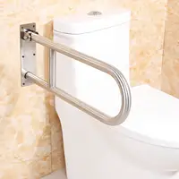 มือจับเพื่อความปลอดภัยแบบพลิกขึ้น,บาร์จับสำหรับห้องน้ำช่วยในห้องน้ำฝักบัวคนพิการทำจากสเตนเลสขนาด24นิ้วอ่างอาบน้ำผู้สูงอายุ