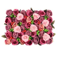 Kunstmatige Rose Zijden Bloemen Muur Bruiloft Decoratie Achtergrond Bloem Strip Faux Hortensia Kunstmatige