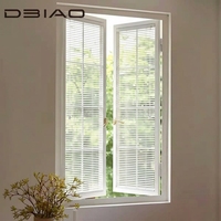Fenêtre à battant moderne en aluminium de style français, double vitrage, stores et volets intégrés, isolation phonique, rupture de pont thermique, pour salle de bain