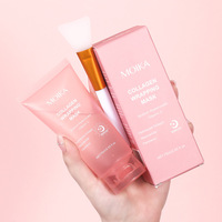Enveloppement de nuit au collagène hydrolysé Peel Off Masque facial Peel-off Masque de peau en verre sans pores