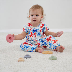 Combinaison bébé en bambou personnalisée entièrement imprimée, Combinaisons bébé en coton biologique, Combinaisons bébé en bambou en gros, Vêtements pour nourrissons en bambou, Combinaisons-pyjamas pour enfants - Product Image 2