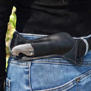 Étui en cuir pour couteau pliant, forme oreiller, vintage, étui de ceinture, pochette de ceinture, housse en cuir de vachette, support pour couteau de poche EDC - Product Image 3
