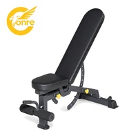 Banc de musculation réglable pour salle de sport, banc inclinable robuste en acier avec extension de jambes et rouleau