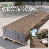 Planches de terrasse en WPC imperméables, revêtement de sol composite extérieur pour piscine, villa, patio, décoration